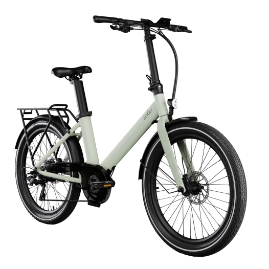 vélo à assistance électrique semi pliant evening 24'' vert - eovolt