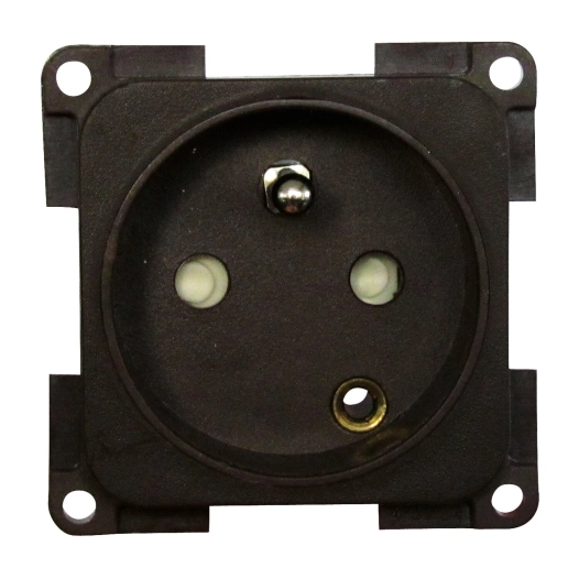 prise 220 volts française 2 fiches + terre gris foncé