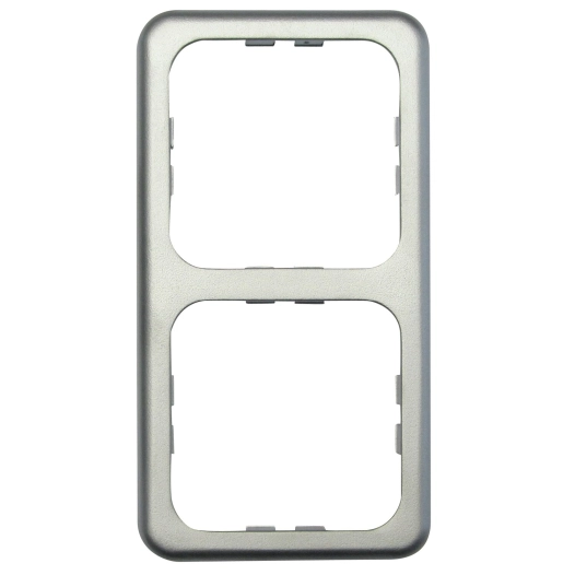 encadrement double gris métal