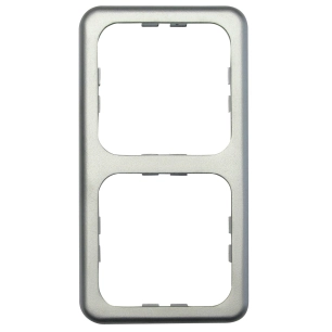 encadrement double gris métal