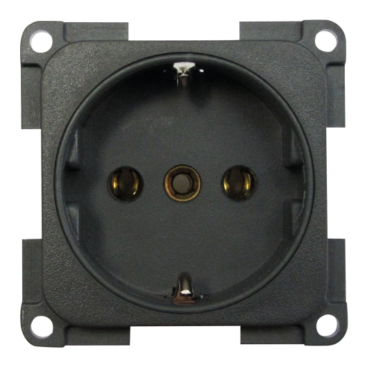 prise 220 volts allemande schuko gris foncé