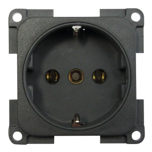 prise 220 volts allemande schuko gris foncé