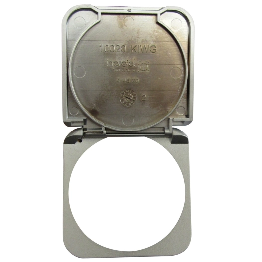 capot de protection rabattable gris métal