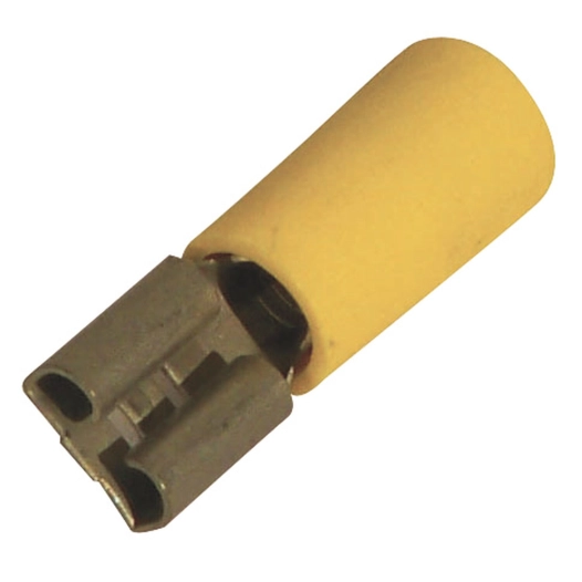 cosse plate femelle 6,3 mm jaune (2 à 6 mm²)