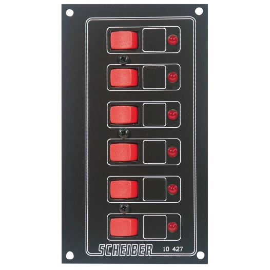 panneaux à disjoncteurs thermiques auto-réarmables 6 circuits - scheiber