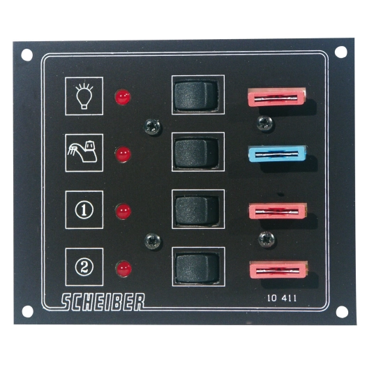 panneaux à fusibles plats 4 circuits - scheiber