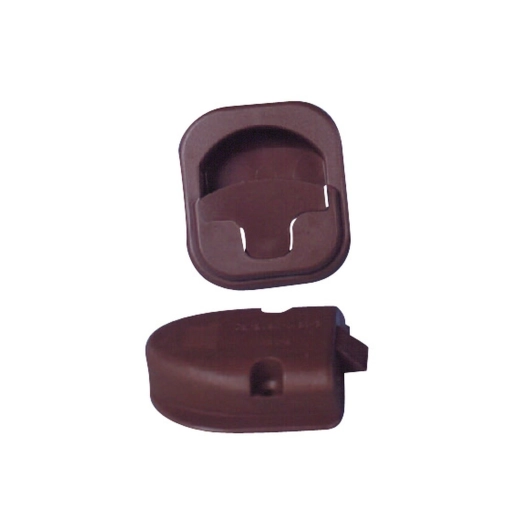 poignée encastrable marron