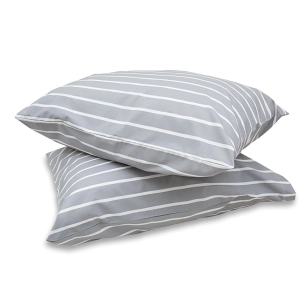 taie d'oreiller rayé gris - duvalay