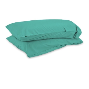 taie d'oreiller turquoise navy - duvalay