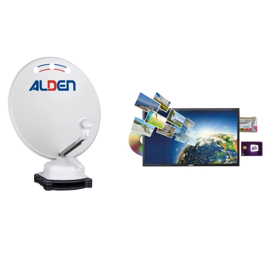 antenne satellite automatique orbiter 65 satmatic aio tv 22'' dvd hd - alden