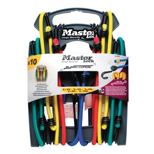 set de rangement de 10 tendeurs multi-longueurs - masterlock