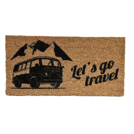 tapis d'entrée en fibres de coco let's go travel - arisol