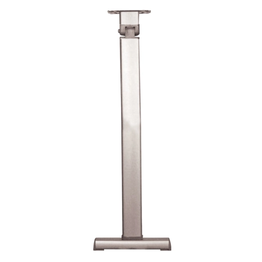 pied de table basculant aluminium anodisé coulissant gris