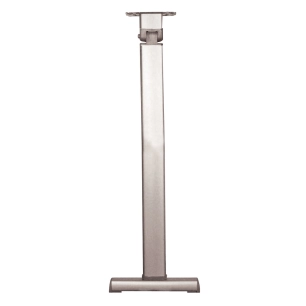 pied de table basculant aluminium anodisé coulissant gris