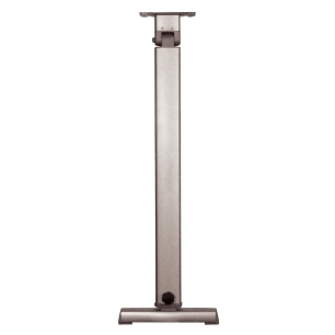 pied de table basculant aluminium anodisé coulissant gris