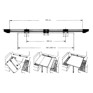 coulisse de table