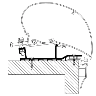 adaptateur de stores hobby caravan 2009 - thule