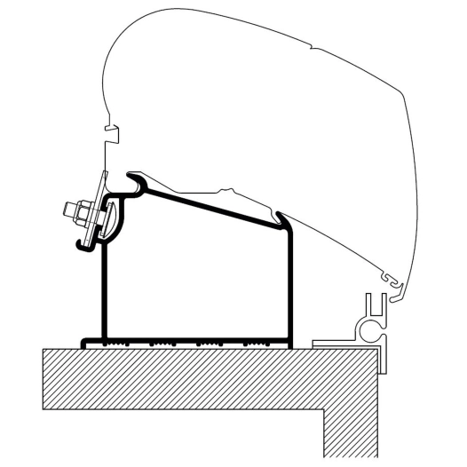 adaptateur de toit caravane adria - thule