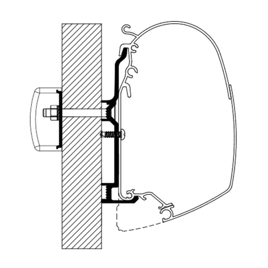adaptateur de stores burstner standard après 2017 (4 pièces) - thule