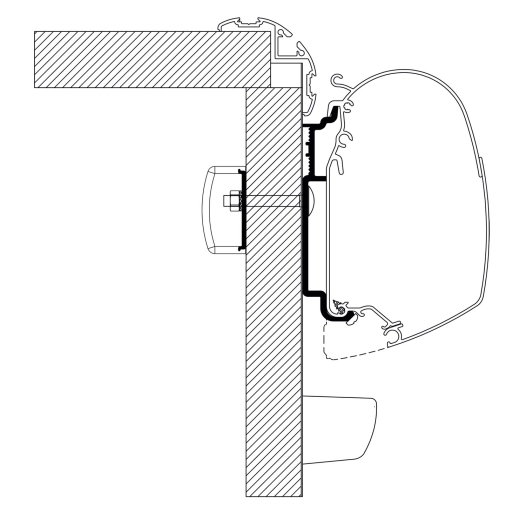 adaptateur pour stores knauss après 2017 (4 pièces) - thule
