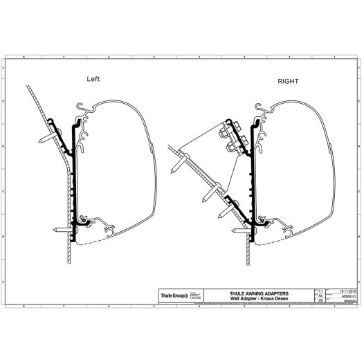 adaptateur pour stores knauss après 2019 - 3,50 m - thule