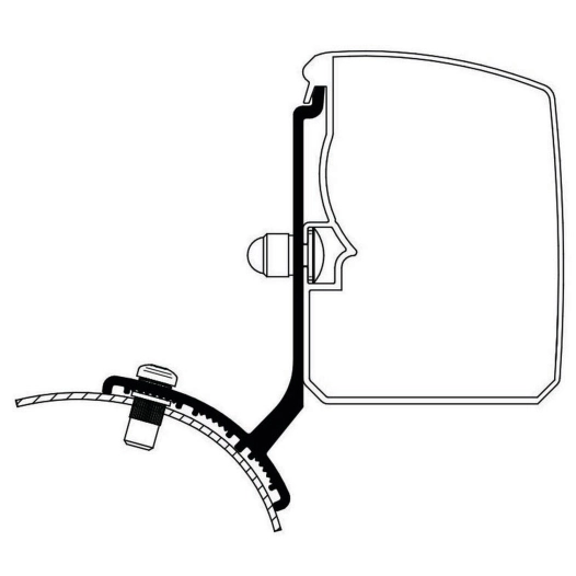 adaptateur omnistor 3200 trafic / vivaro / talento / nv300 minivan - thule