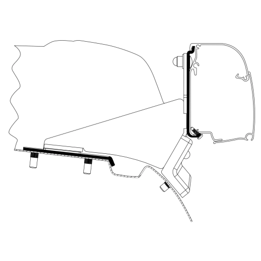 adaptateur omnistor 4200 mercedes benz vito/v-class toit relevable sans rail - thule