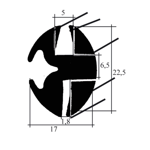 profil caoutchouc à clé