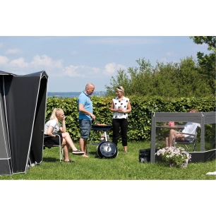 marquise de porte black pour auvent penta - isabella