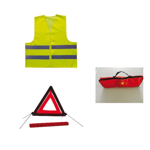 kit de sécurité : gilet de sécurité + triangle de présignalisation