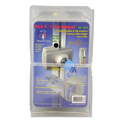 pack sécurité complet véhicules intégraux - 4 verrous (intégrés) - imc