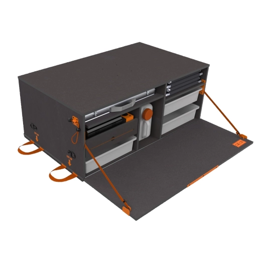 malle arrière bebox gris uni sans couchage 001 - conversion van