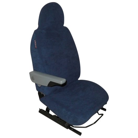 housses de siège éponge coton extensible bleues