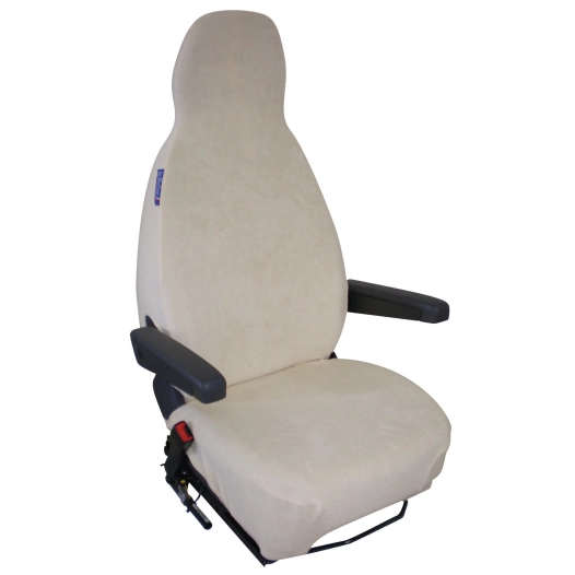 Housses de siège éponge coton extensible beiges pour camping-car