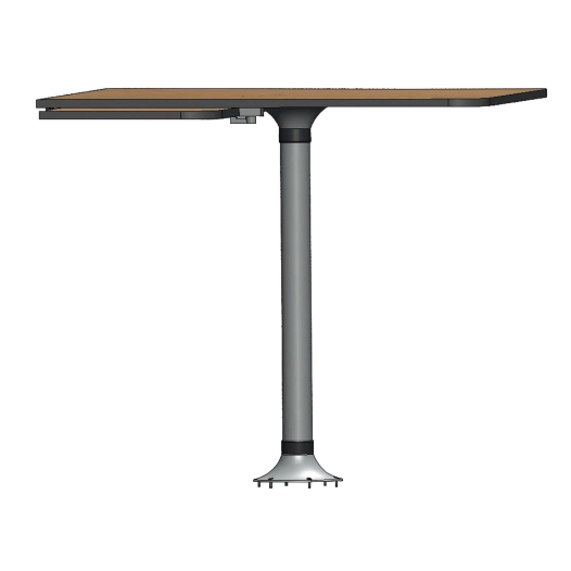 table pliante du kit ghan en 2 parties avec charnieres, blocage et pied. - conversion van