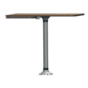 table pliante du kit ghan en 2 parties avec charnieres, blocage et pied. - conversion van