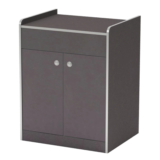 meuble cuisine 63cm 2 portes en bois stratifié uni 2 faces - conversion van