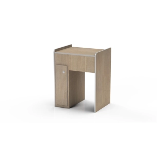 meuble cuisine 63cm 1 porte avec encastrement refrigérateur crx50 en bois stratifié cérusé 2 faces - conversion van