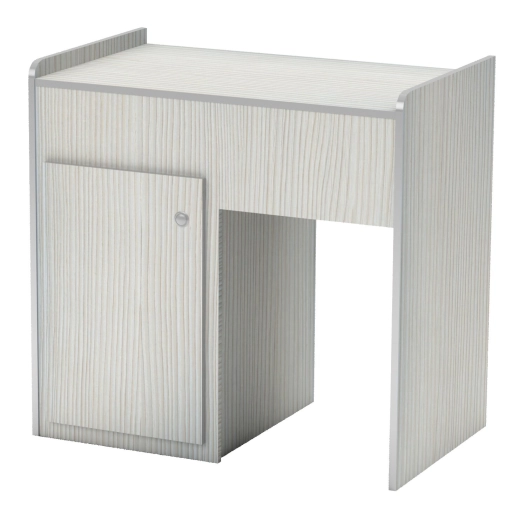 meuble cuisine 83cm 1 porte avec encastrement refrigérateur crx50 en bois stratifié cérusé 2 faces - conversion van