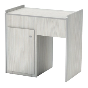 meuble cuisine 83cm 1 porte avec encastrement refrigérateur crx50 en bois stratifié cérusé 2 faces - conversion van