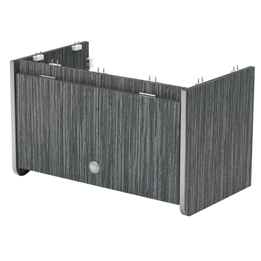 placard de pavillon 60cm 1 porte en bois stratifié cérusé 2 faces - conversion van