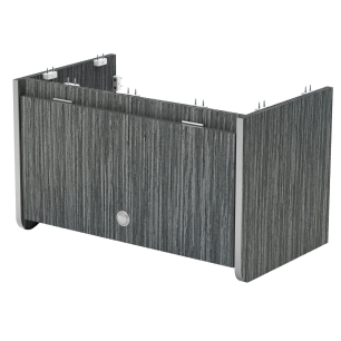 placard de pavillon 60cm 1 porte en bois stratifié cérusé 2 faces - conversion van