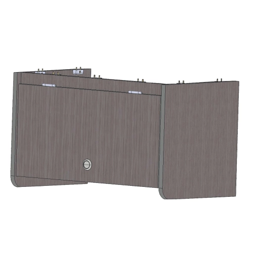 placard de pavillon 60cm 1 porte en bois stratifié uni 2 faces - conversion van