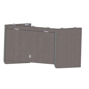 placard de pavillon 60cm 1 porte en bois stratifié uni 2 faces - conversion van