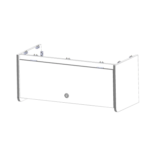 placard de pavillon 80cm 1 porte en bois brut - conversion van