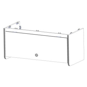 placard de pavillon 80cm 1 porte en bois stratifié cérusé 2 faces - conversion van