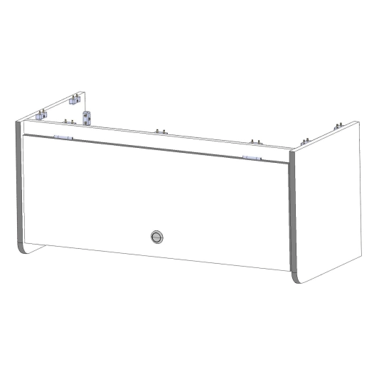 placard de pavillon 80cm 1 porte en bois stratifié uni 2 faces - conversion van