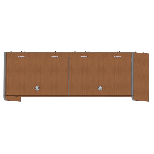 placard de pavillon 100cm 2 portes en bois stratifié cérusé 2 faces - conversion van