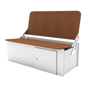 banquette 3 positions 110cm bois stratifié uni 2 faces - conversion van