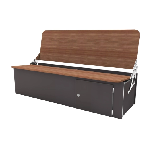 banquette 3 positions 150cm bois stratifié uni 2 faces - conversion van